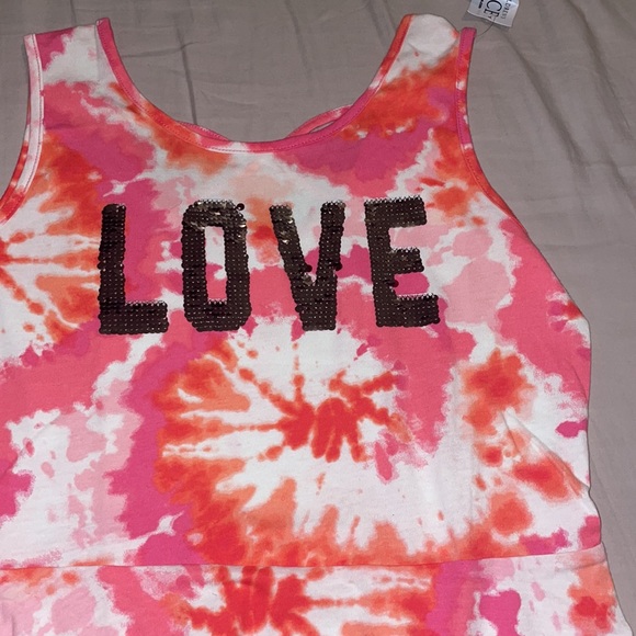 Girls tie dye sequence dress - Picture 2 of 4